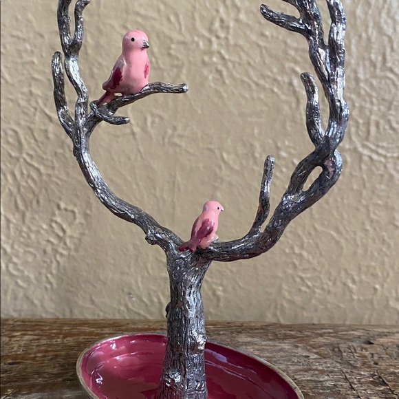 🌷Vintage🌷Jewelry Tree with Enameled Birds - Picture 5 of 11